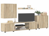 TV Cabinet Set Wall-mounted 4 pcs Sonoma Oak Engineered wood 3397898