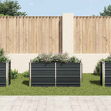 Garden Raised Bed Anthracite 160x40x77 cm Galvanised Steel 45730