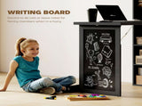 Three-Part Work Desk, with Storage and Chalkboard - Black T3398P551736