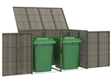 Box Garbage Bin Box 2 pcs Grey 130 x 80 x 115 cm Polyethylene 42008243