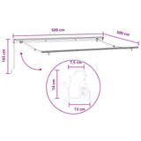 Retractable Awning Taupe 500 x 300 cm Polyester and Aluminium 3426335