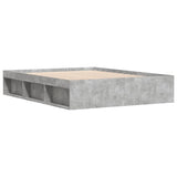 ZNTS Bed Frame without Mattress Concrete Grey 140x200 cm 3203862