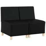 Modular Sofa Unit Armless 2 pcs Black 55 x 74 x 82 cm 3399774