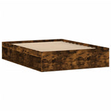 ZNTS Bed Frame without Mattress Smoked Oak 135x190 cm Double Double 3203912