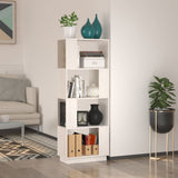 Book Cabinet/Room Divider White 51x25x132 cm Solid Wood Pine 814040