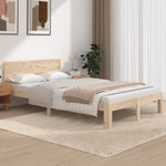 Bed Frame without Mattress Solid Wood Pine 120x200cm 810490