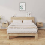 ZNTS Wall-mounted Bedside Cabinets 2 pcs Sonoma Oak 34x30x20 cm 811383