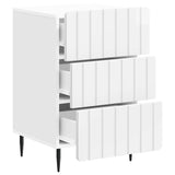 Bedside Cabinet High Gloss White 43x 41 x 68 cm Engineered Wood 894329