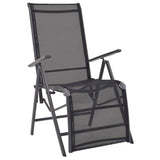 Sunlounger Black Aluminium Medium Adjustable Armrests 42766