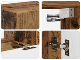 TV Cabinet Set Wall-mounted 4 pcs Old Wood Engineered Wood 3409013