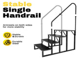 RV Step Stool, 4 Step, Hot Tub Steps with Handrail, Portable Pool, 660Lbs Heavy Duty 30122421