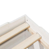 ZNTS Bed Frame No Mattress Stackable White 90x190 cm Single Solid Wood 859209