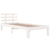 Bed Frame without Mattress White Solid Wood 90x200 cm 814740