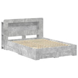 Bed Frame with Storage Concrete Grey 150 x 200 cm 3433879