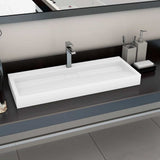 Wash Basin 120x46x11 cm Mineral Cast/Marble Cast White 144067