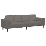 Fabric Sofa with Cushion Light Grey 208 cm Corduroy fabric 3335100