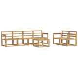 Outdoor Sofa Set 7 pcs White 59 x 59 x 37 cm Solid Acacia Wood 3387268