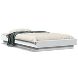 Bed Frame with LED Lights without Mattress White 90x200cm 3281119