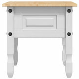 End Table Corona White 50 x 50 x50 cm Solid Pine Wood 42021193