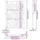 Garden Gate 100x150 cm Weathering Steel Wave Design 4100976