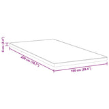 Mattress Topper White 100 x 200 x 6 cm Jaquard Fabric 4106257