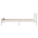Bed Frame without Mattress White 90x200 cm Solid Wood Pine 855601