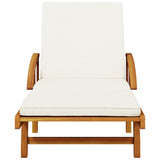 ZNTS Sun Loungers 2 pcs with Table Solid Wood Acacia 3206367