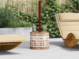 Parasol Base White Washed 34 x 40 cm Solid Wood 42006472