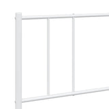 Metal Bed Frame without Mattress with Footboard White 180x200cm 352551