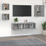 5 Piece TV Cabinet Set Grey Sonoma Engineered Wood 3120276