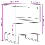 ZNTS Bedside Cabinets 2 pcs Old Wood 40x35x50 cm Engineered Wood 857377