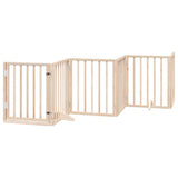 Dog Gate with Door Foldable 15 Panels 750 cm Poplar Wood 3155531