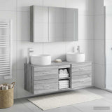 Bathroom Furniture Set 4 pcs Grey Sonoma 3407028