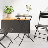 Garden Table Folding Anthracite 50 x 50 x 72 cm Metal 42010320