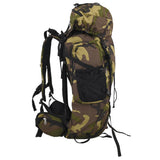 Hiking Backpack Green Camouflage 100 L Oxford Fabric 4009976
