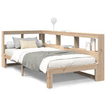 Bookcase Bed without Mattress 75x190 cm Small Single Solid Wood Pine 3324406