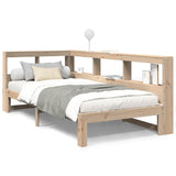 Bookcase Bed without Mattress 75x190 cm Small Single Solid Wood Pine 3324406