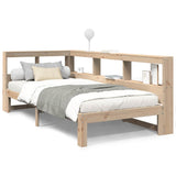 Bookcase Bed without Mattress 75x190 cm Small Single Solid Wood Pine 3324406