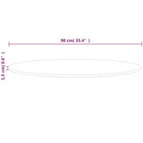 Round Table Top 90x1.5 cm Solid Wood Oak 342899