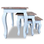 ZNTS Nesting Table Set 3 Pieces Solid Reclaimed Wood 244505