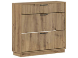Shoe Cabinet HOORN 78 x 24 x 100 cm Engineered Wood Artisan Oak 897324