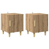 Bedside Cabinet Wall-mounted 2 pcs Artisan Oak 40 x 40 x 50 cm 880604