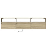 TV Wall Cabinet with LED Sonoma Oak 180x31x45 cm 3307942