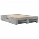 Bed Frame without Mattress Concrete Grey 140x190cm Engineered Wood 3295502