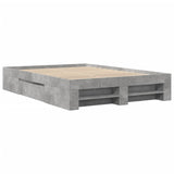 Bed Frame without Mattress Concrete Grey 140x190cm Engineered Wood 3295502
