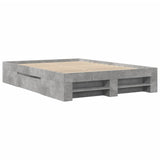 Bed Frame without Mattress Concrete Grey 140x190cm Engineered Wood 3295502