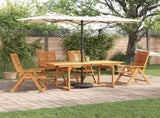 Garden Dining Set Folding 5 pcs Brown Solid Acacia Wood 3375720