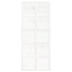 ZNTS Barn Door White 90x1.8x214 cm Solid Wood Pine 824634