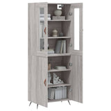 Highboard Grey Sonoma 69.5x34x180 cm Engineered Wood 3198191
