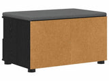 Hall Bench Black Oak 60 x 38 x 46 cm Engineered Wood and Fabric 891449